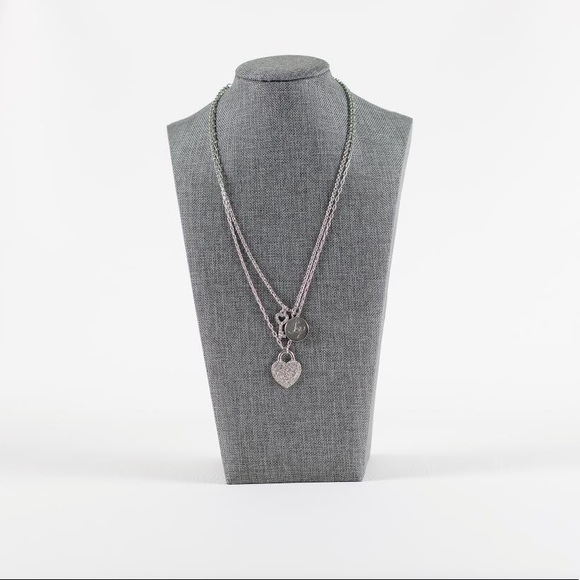 Lipsy London Silver Heart and Key Layer Necklace - Picture 1 of 3